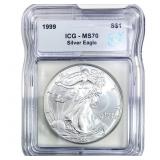 1999 Silver Eagle ICG MS70