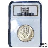 1943 Walking Liberty Half Dollar NGC MS65