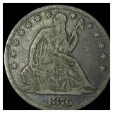 1876 Seated Liberty Half Dollar LIGHTLY  CIRCULAT