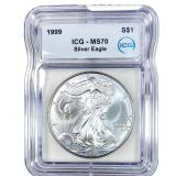 1999 Silver Eagle ICG MS70