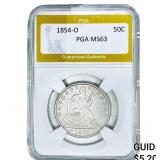 1854-O Seated Liberty Half Dollar PGA MS63