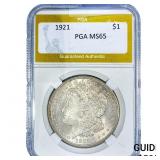 1921 Morgan Silver Dollar PGA MS65