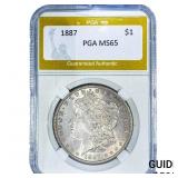1887 Morgan Silver Dollar PGA MS65