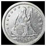 1854 Arrows Seated Liberty Quarter UNCIRCULATED