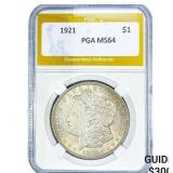 1921 Morgan Silver Dollar PGA MS64