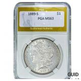 1889-S Morgan Silver Dollar PGA MS63