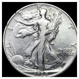 1938-D Silver Half Dollar LIGHTLY CIRCULATED