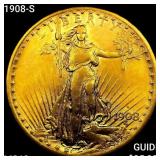 1908-S $20 Gold Double Eagle UNCIRCULATED