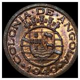 1949 Angola Bronze 10 Centavos