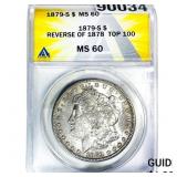 1879-S Morgan Silver Dollar ANACS MS60