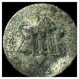 1852 Silver Three-Cent Piece NICELY  CIRCULATED