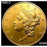 1860-O $20 Gold Double Eagle UNCIRCULATED