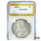 1885-O Morgan Silver Dollar PGA MS64