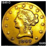 1849-O $10 Gold Eagle CLOSELY UNCIRCULATED