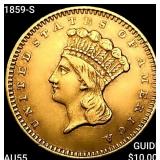 1859-S Rare Gold Dollar HIGH GRADE