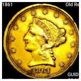 1861 Old Rev $2.50 Gold Quarter Eagle CLOSELY UNC