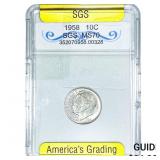 1958 Roosevelt Dime SGS MS70