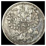 1886 Russia Silver 5 Kopeks