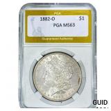 1882-O Morgan Silver Dollar PGA MS63