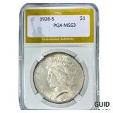 1926-S Silver Peace Dollar PGA MS63