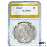 1928-S Silver Peace Dollar PGA MS64