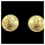 2 2022 1/10 oz $5 Gold Eagles