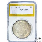 1921-D Morgan Silver Dollar PGA MS64