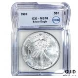 1999 Silver Eagle ICG MS70