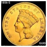 1856-S $3 Gold Piece UNCIRCULATED