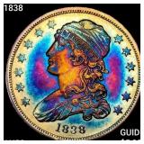 1838 Capped Bust Quarter CHOICE AU+