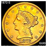 1872-S $2.50 Gold Quarter Eagle UNCIRCULATED