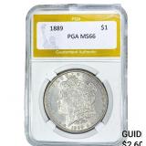1889 Morgan Silver Dollar PGA MS66