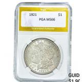 1921 Morgan Silver Dollar PGA MS66