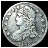 1833 Capped Bust Half Dollar NEARLY  UNCIRCULATED