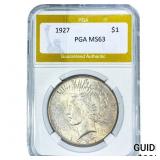 1927 Silver Peace Dollar PGA MS63