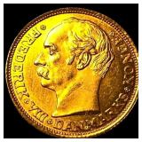 1908 Denmark .1296oz Gold 10 Kroner GEM BU