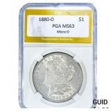 1880-O Morgan Silver Dollar PGA MS63 Micro O