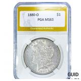 1880-O Morgan Silver Dollar PGA MS63