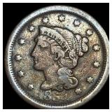 1854 Braided Hair Large Cent LIGHTLY  CIRCULATED