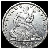 1854-O Silver Seated Liberty Half Dollar  CLOSELY