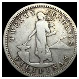 1904 Philippines Silver 20 Centavos