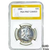 1955 Franklin Half Dollar PGA PR67 Cameo