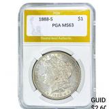1888-S Morgan Silver Dollar PGA MS63