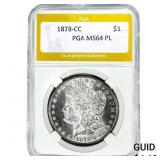 1878-CC Morgan Silver Dollar PGA MS64 PL