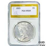 1923 Silver Peace Dollar PGA MS64