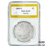 1888-O Morgan Silver Dollar PGA AU53 Hot LIps