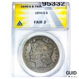 1896-S Morgan Silver Dollar ANACS F2