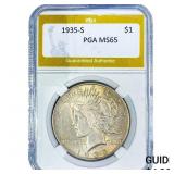 1935-S Silver Peace Dollar PGA MS65