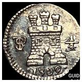 1802 Bolivia Charles Silver 1/2 Real