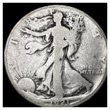 1921-S Silver Walking Liberty Half Dollar  NICELY